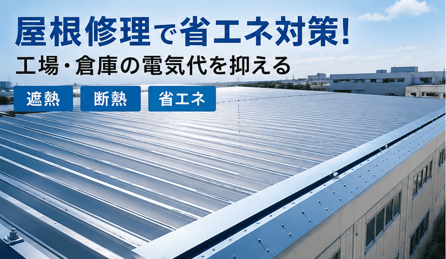 屋根修理で省エネ対策！工場・倉庫の電気代を抑える屋根カバー工法