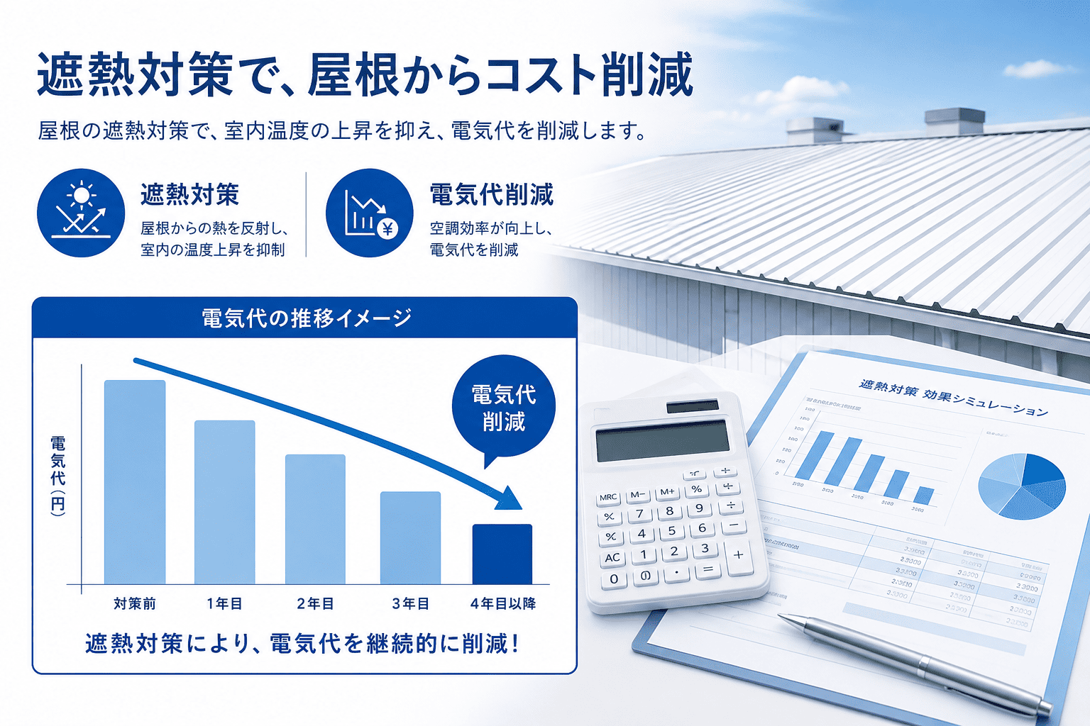 屋根修理で遮熱対策！工場・倉庫の暑さを抑える効果的な方法